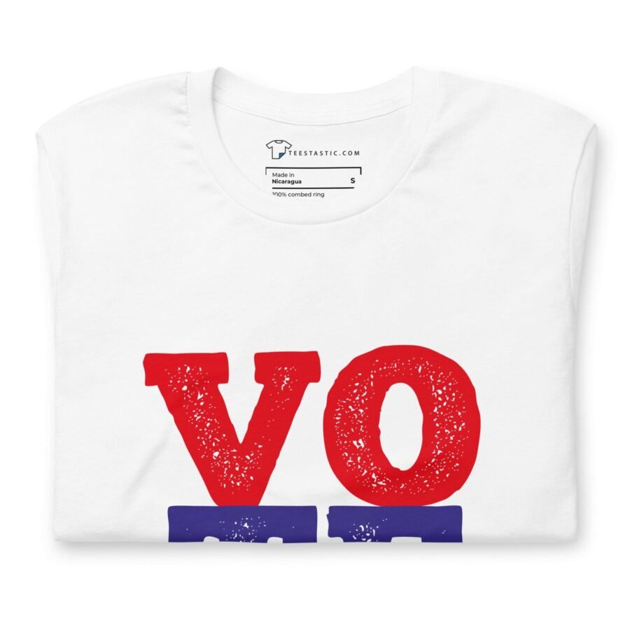 A Vote | Elections 2024 | Unisex t-shirt with the word "vote" on it.