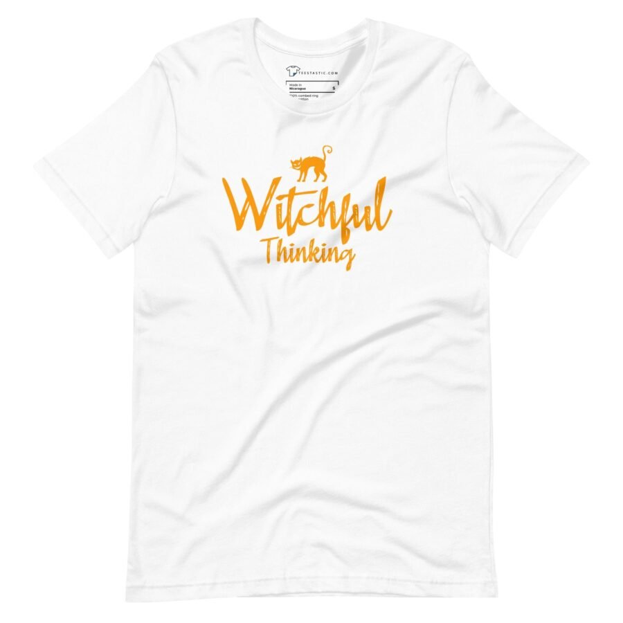 Halloween-themed Witchful Thinking unisex t-shirt.