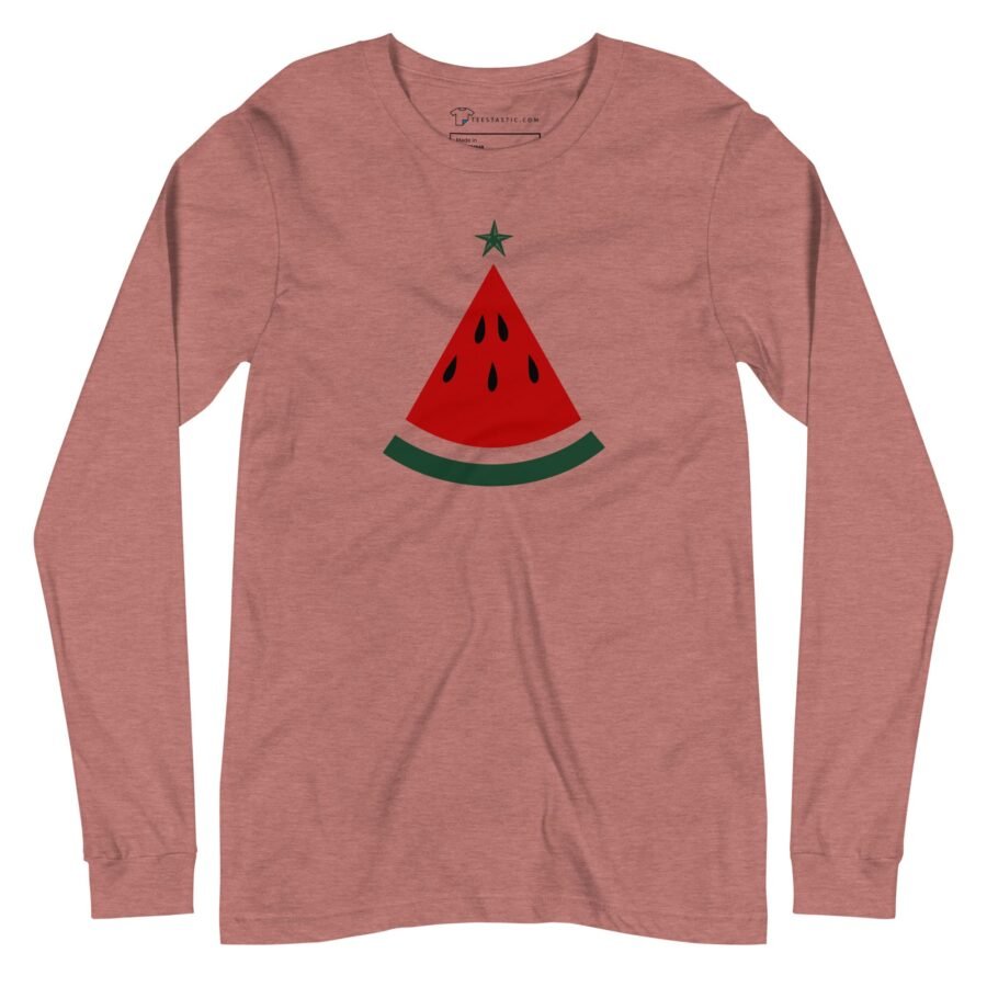 Christmas Melon Tree | Festive Season | Unisex Long Sleeve Tee