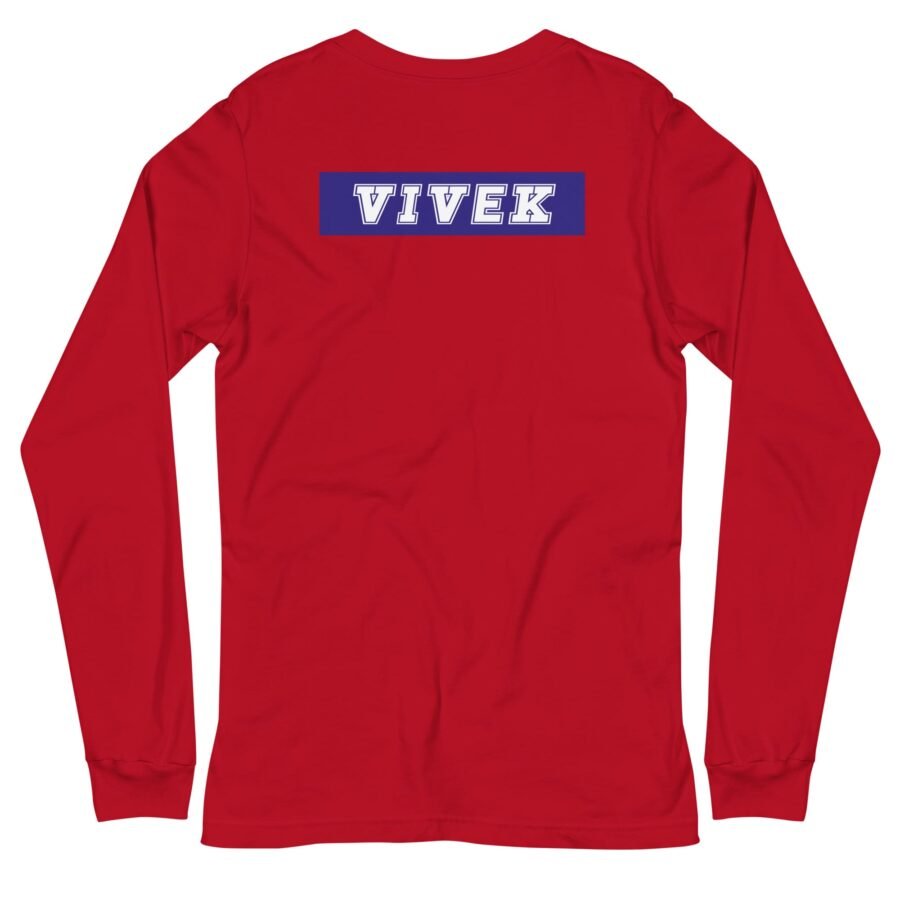 No To Est. Vivek | Elections 2024 | Unisex Long Sleeve Tee - Image 3