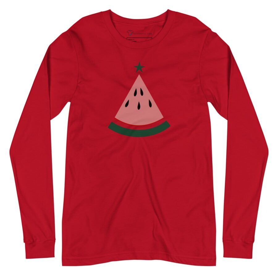 Christmas Melon Tree | Festive Season | Unisex Long Sleeve Tee - Image 7