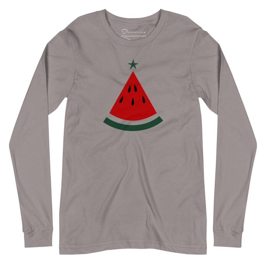 Christmas Melon Tree | Festive Season | Unisex Long Sleeve Tee - Image 2