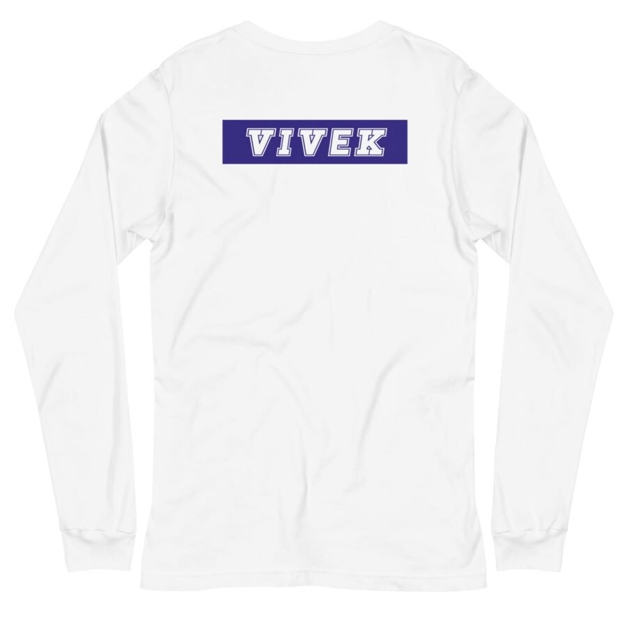 No To Est. Vivek | Elections 2024 | Unisex Long Sleeve Tee - Image 11