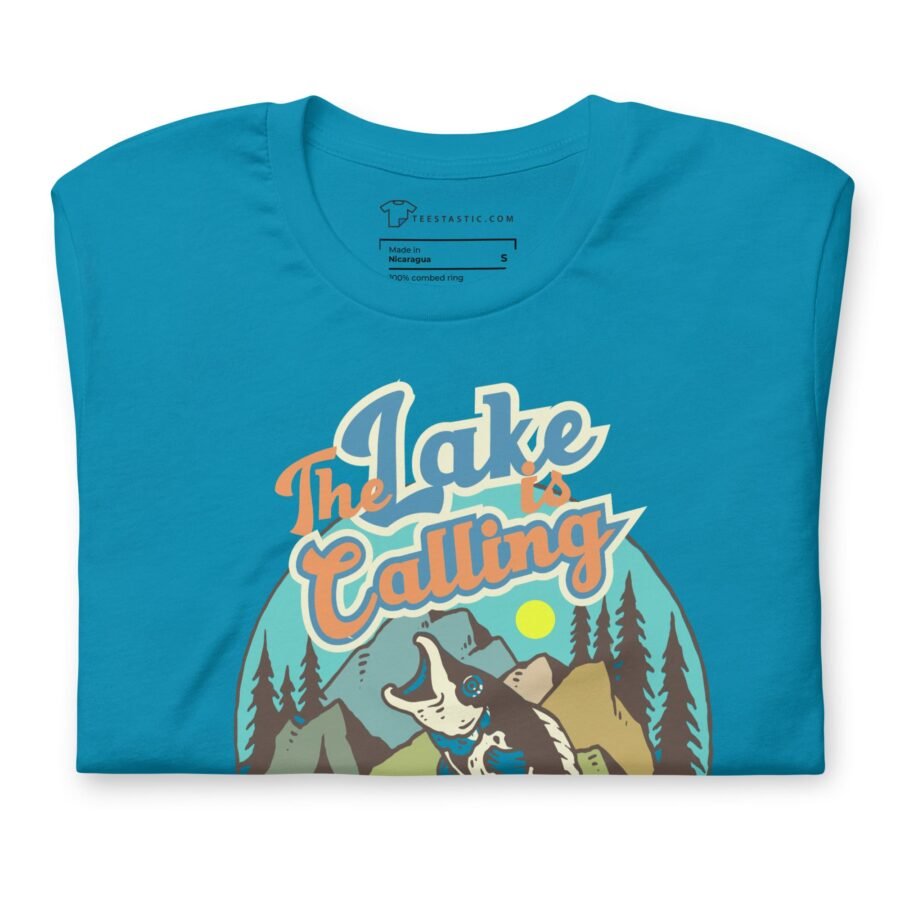 The Lake Is Calling | Fishing  Unisex t-shirt - Image 7