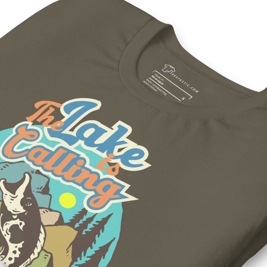 The Lake Is Calling | Fishing  Unisex t-shirt - Image 14