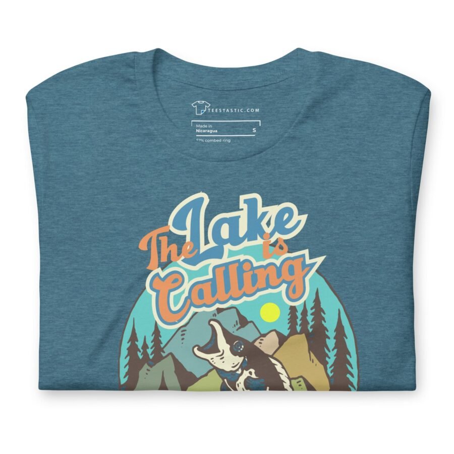 The Lake Is Calling | Fishing  Unisex t-shirt - Image 5