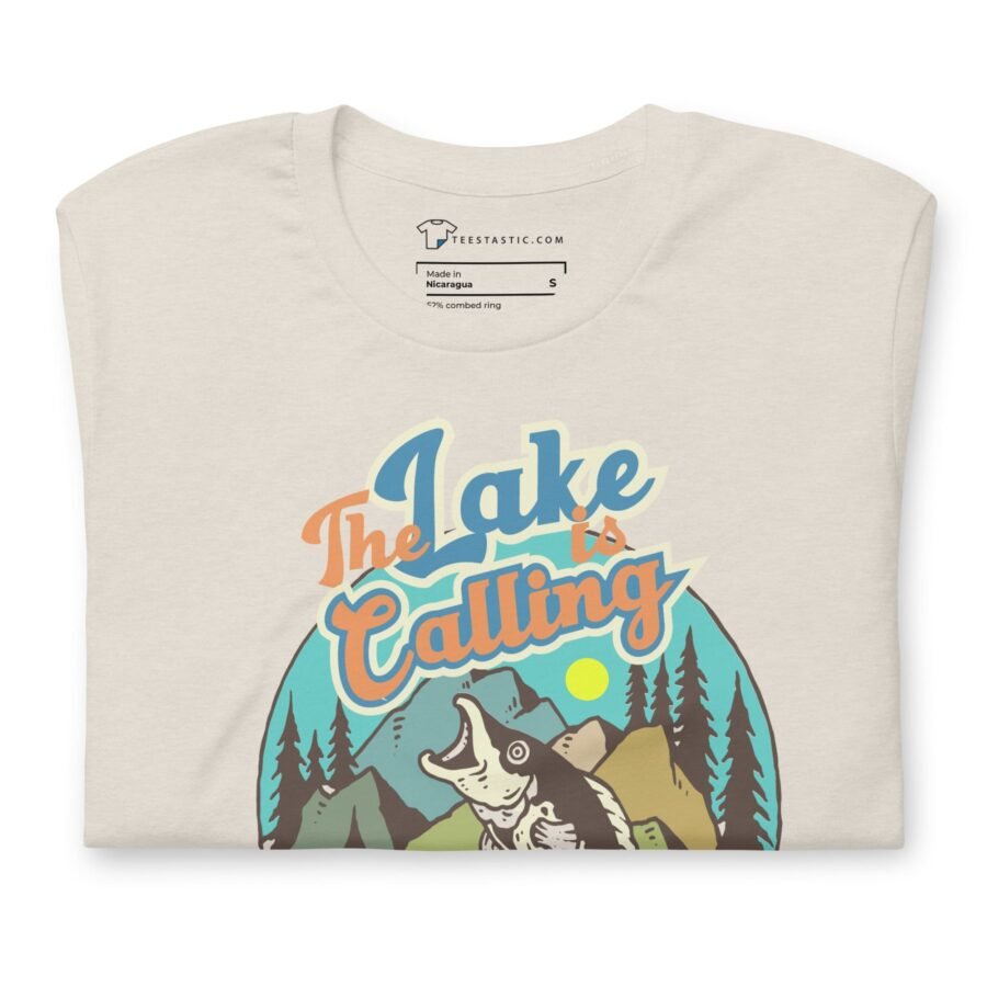 The Lake Is Calling | Fishing  Unisex t-shirt - Image 8