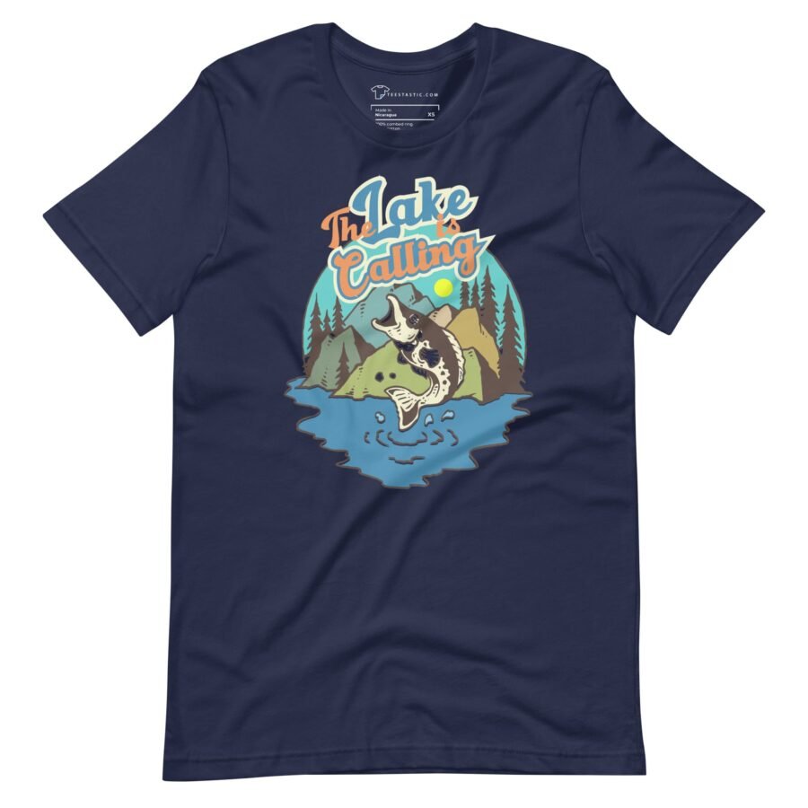 The Lake Is Calling | Fishing  Unisex t-shirt - Image 17
