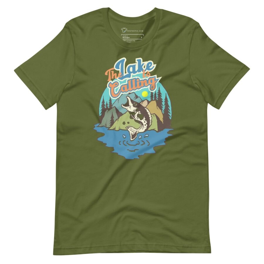 The Lake Is Calling | Fishing  Unisex t-shirt - Image 19