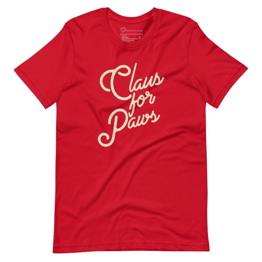 Claus For Paws | Christmas | Dog | Unisex -shirt - Image 8