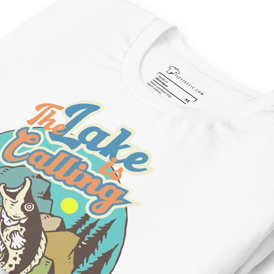 The Lake Is Calling | Fishing  Unisex t-shirt - Image 10