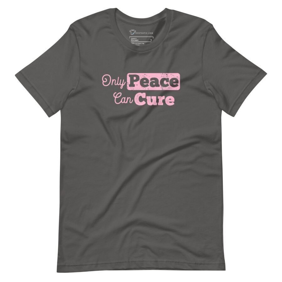 Only Peace Can Cure Unisex Heavy Cotton Tee promotes peace with its simple yet profound design. Perfect for both men and women, this unisex short sleeve t-shirt is a powerful statement piece.