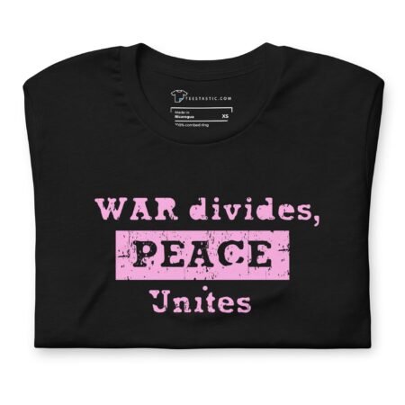 War Divides Peace Unites - this War Divides Peace Unites | Unisex Heavy Cotton Tee emphasizes the concept of unity amidst the chaos of war.