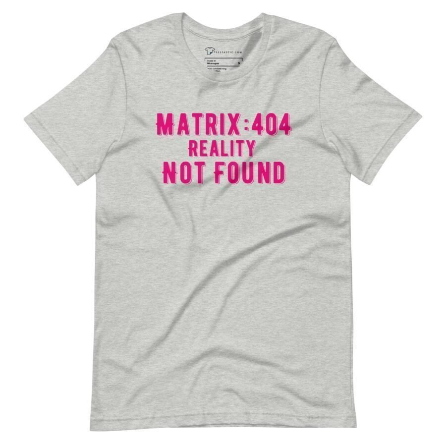 Matrix : 404 Reality Not Found unisex heavy cotton tee is a stylish tee that showcases the iconic phrase "404 Reality Not Found." This high-quality unisex heavy cotton tee is inspired by the popular movie Matrix.