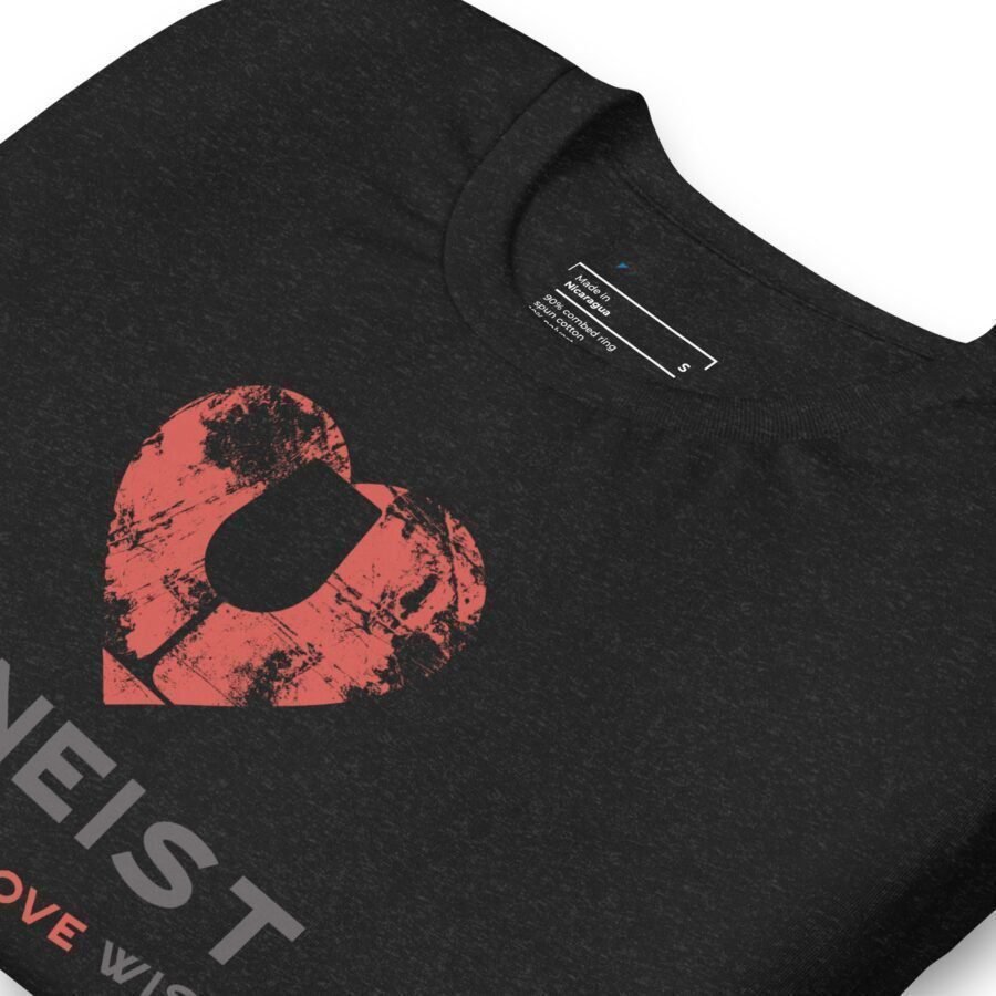 A Love Wineist | Unisex Heavy Cotton t-shirt with a red heart design.