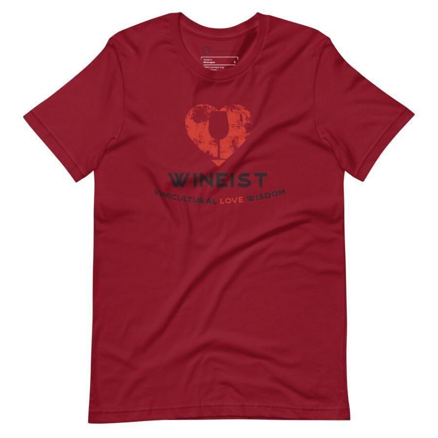 A unisex red Love Wineist | Unisex Heavy Cotton t-shirt with the word Windfest on it.