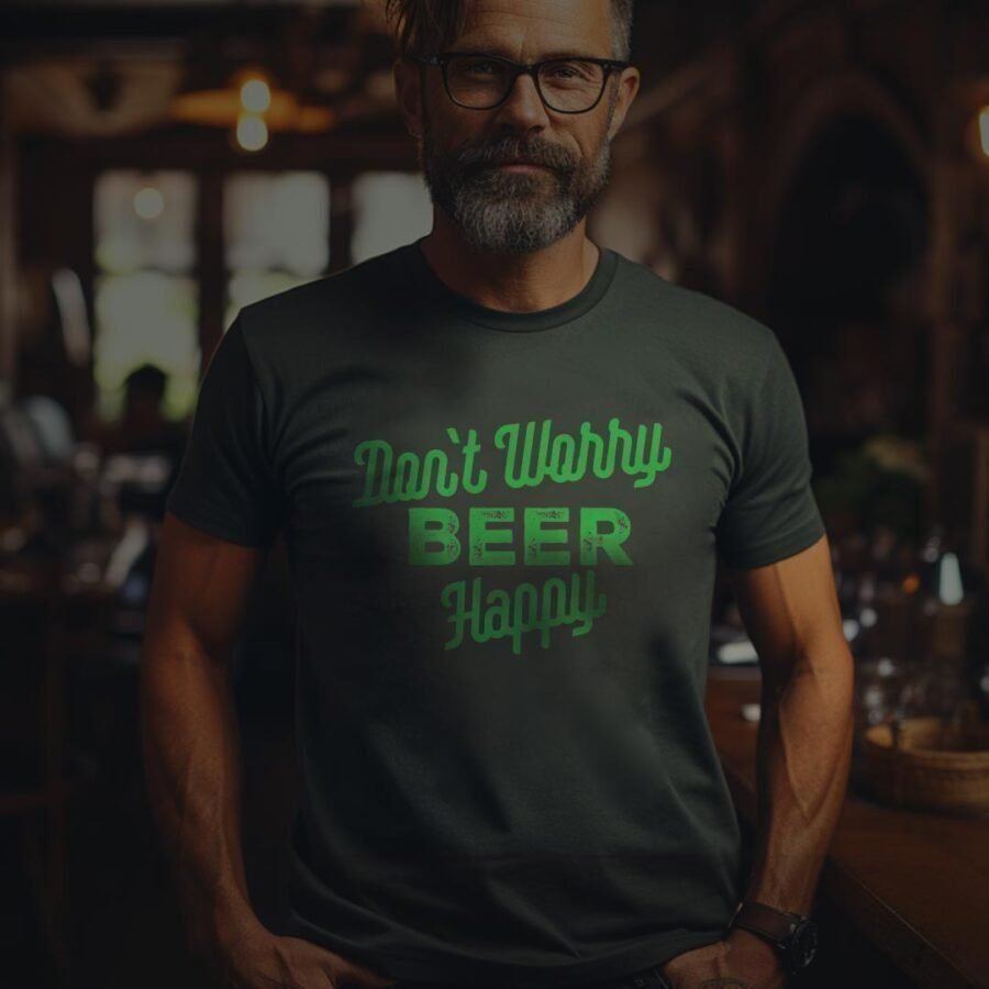 Don't worry beer happy t-shirt.