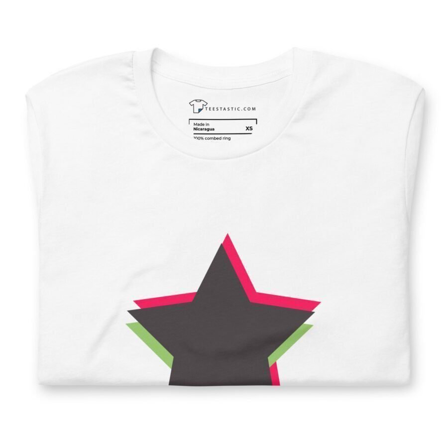 A white TikTok Star unisex t-shirt.
