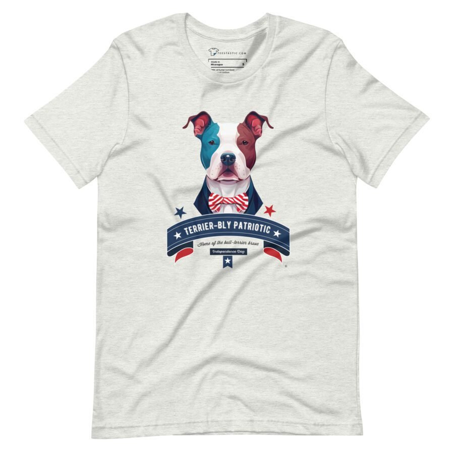 unisex staple t shirt ash front 6620efdbb4bf4 variable Patriot Bull Terrier