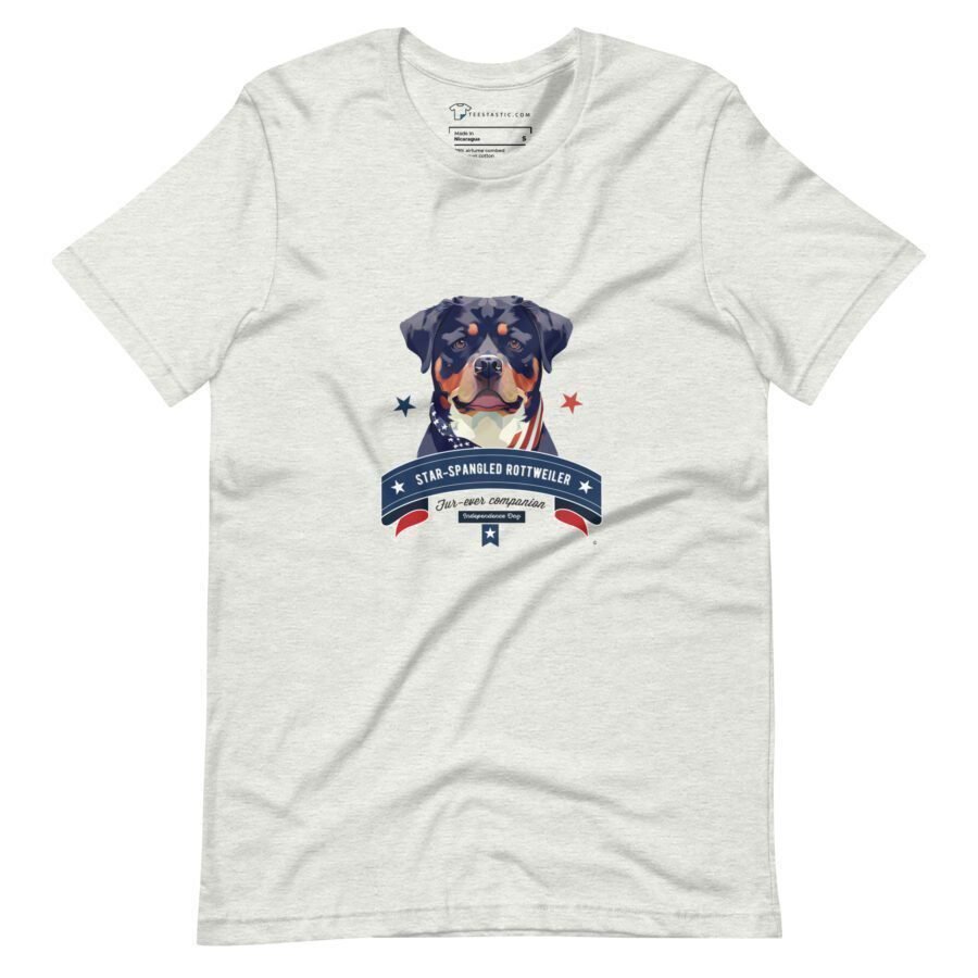 4th July | Patriot Star-Spangled Rottweiler Unisex T-shirt - Image 4