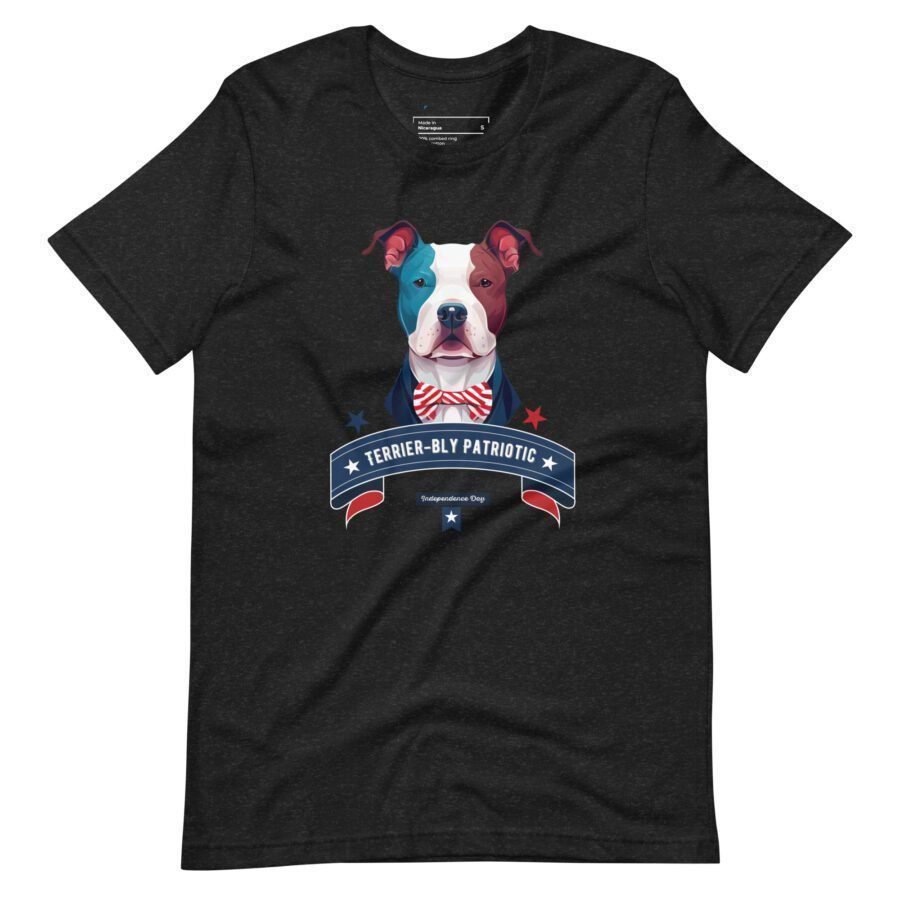 unisex staple t shirt black heather front 6620efdbb77b4 variable Patriot Bull Terrier