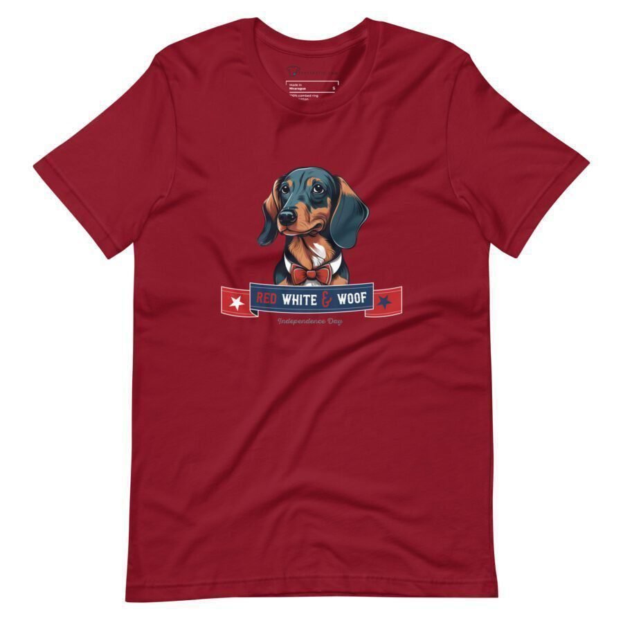 4th July | Red White & Woof | Dachshund Unisex T-shirt