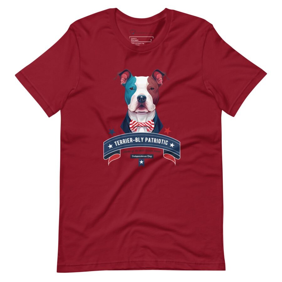 unisex staple t shirt cardinal front 6620efdbb87ab variable Patriot Bull Terrier