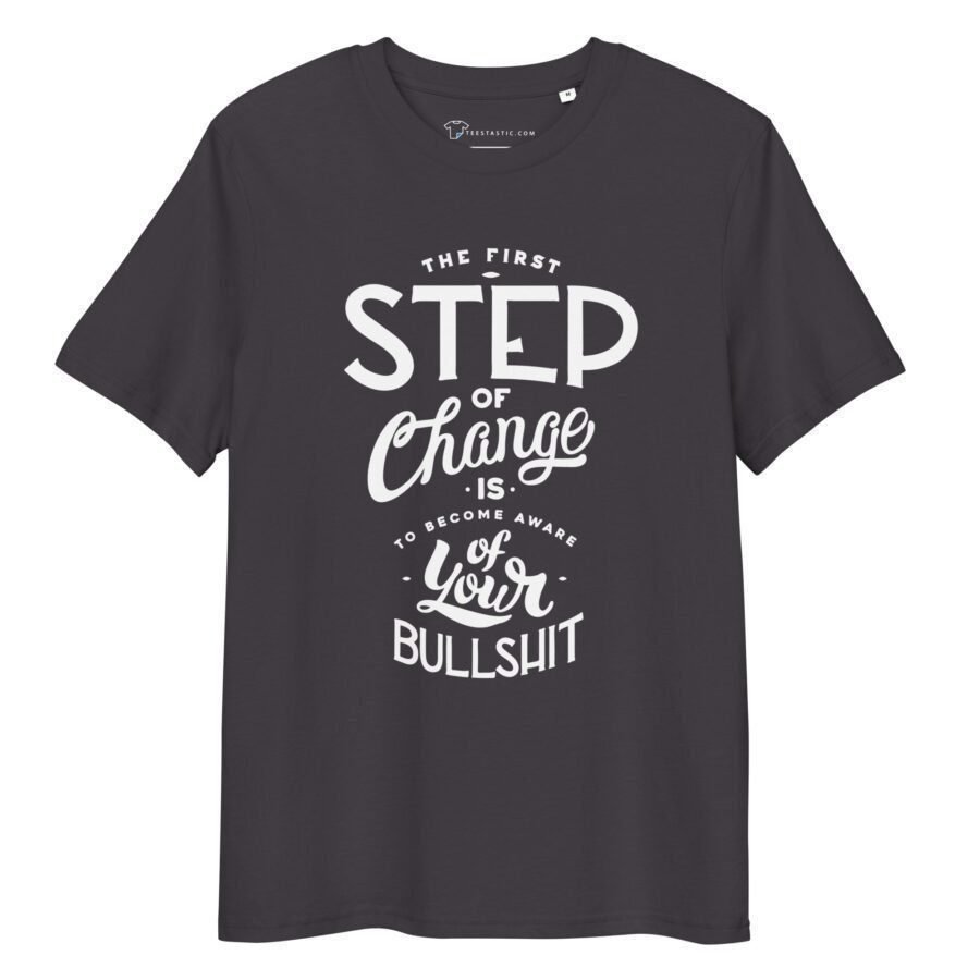 First Step To Change | Unisex Organic Cotton T-shirt - Image 2