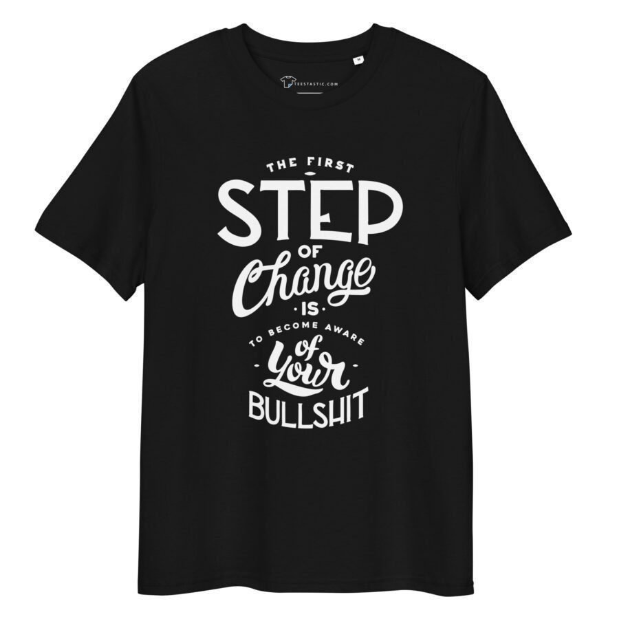 First Step To Change | Unisex Organic Cotton T-shirt - Image 3