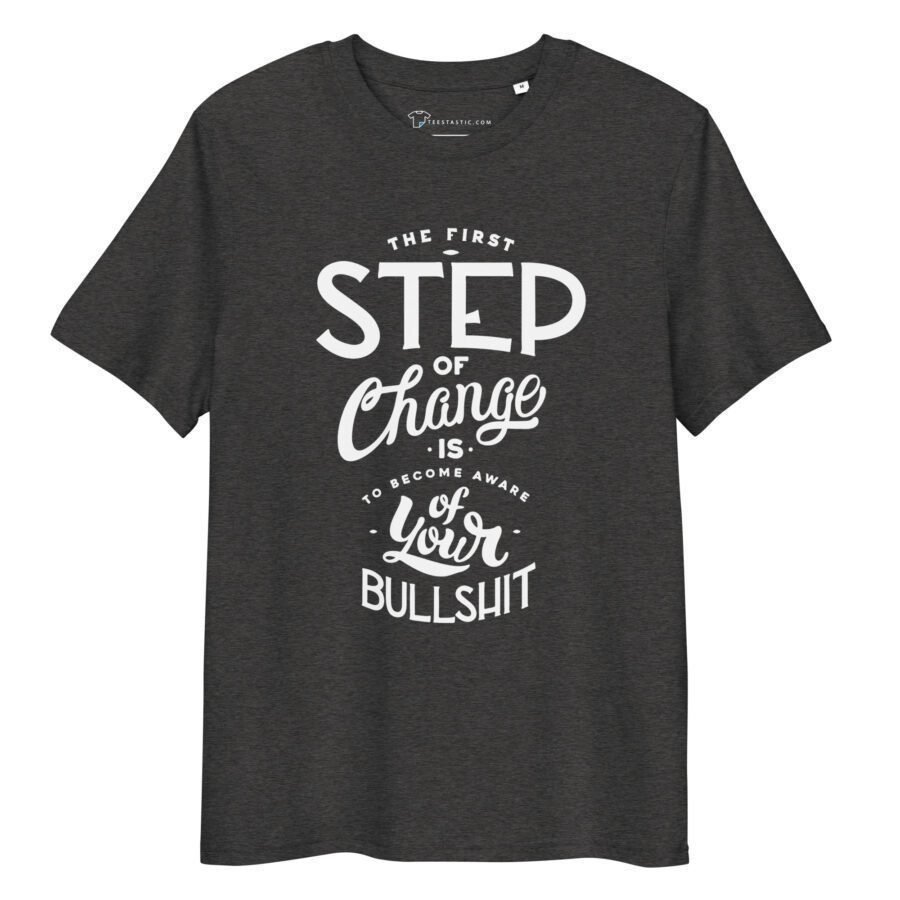 First Step To Change | Unisex Organic Cotton T-shirt - Image 4