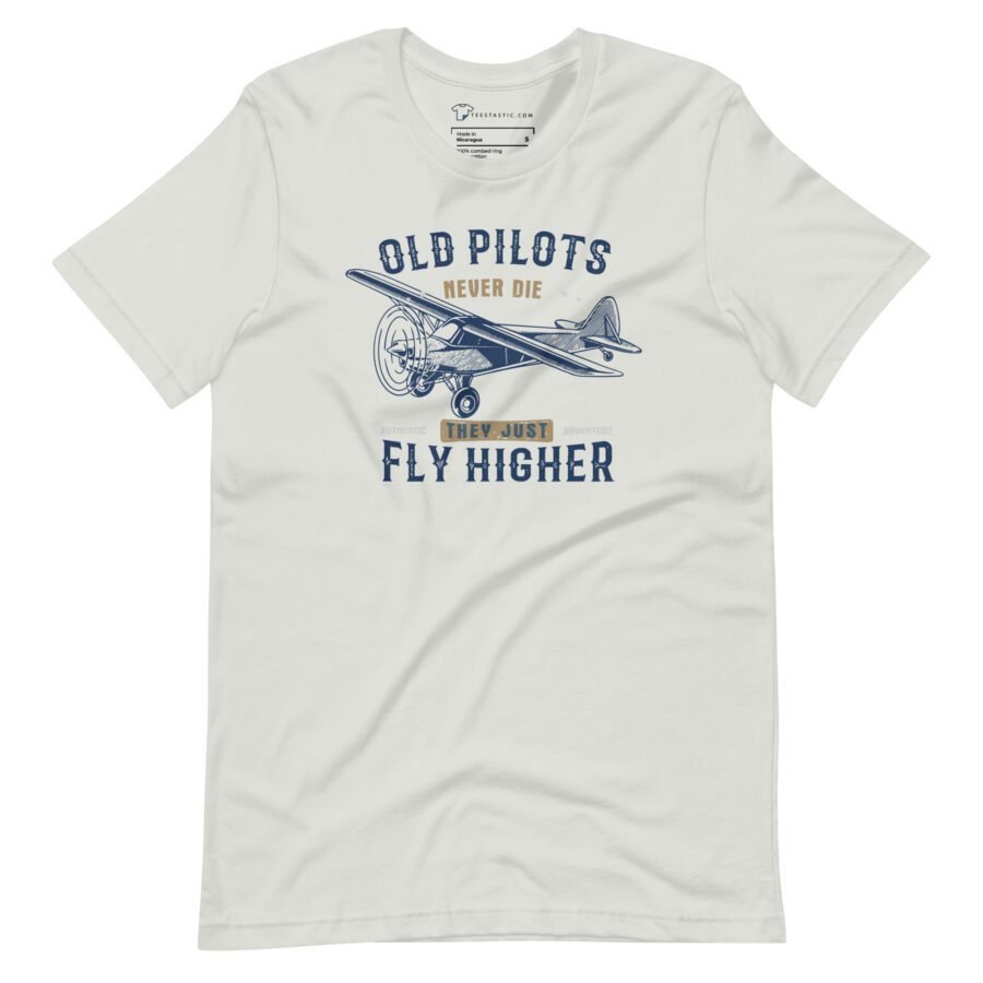 Old Pilots | Fly Higher | Unisex T-shirt - Image 3